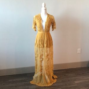 Mustard Romper Dress